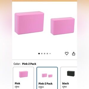 Pink Yoga Block 2-Pack